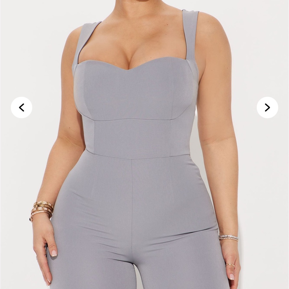 Fashion Nova Gray Jumpsuit
